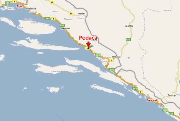 Podaca Map